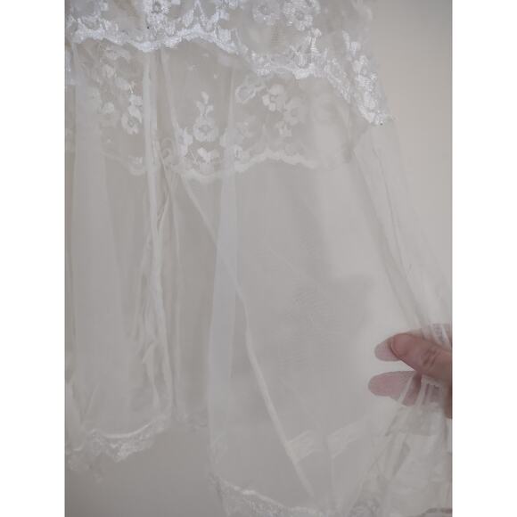Victoria's Secret Open Lace Teddy Slip Size Small Romantic Mesh Bridal Sheer - Picture 5 of 5